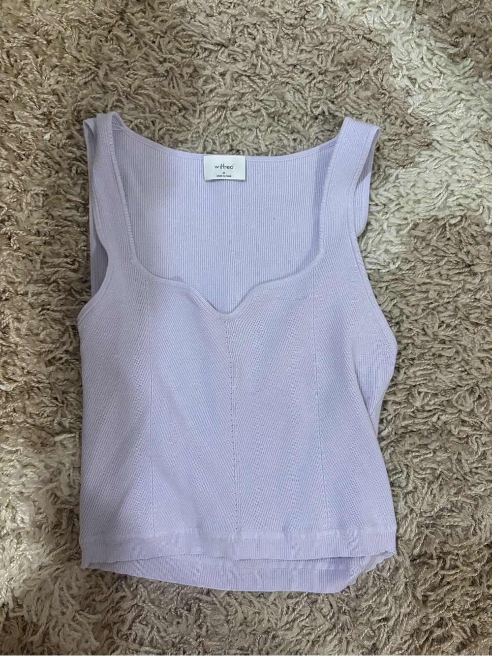 Wilfred Lavender Ribbed SweTank Top